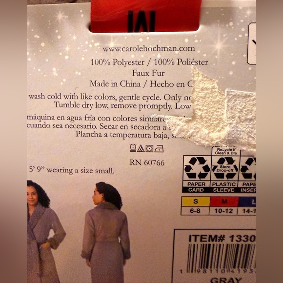 Carole Hochman Plush Wrap Robe - Picture 9 of 9